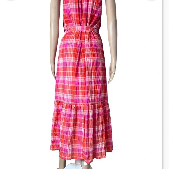 NWT Tommy Hilfiget Bayfront Plaid Belted Midi Dress Sz 12 - Picture 12 of 15
